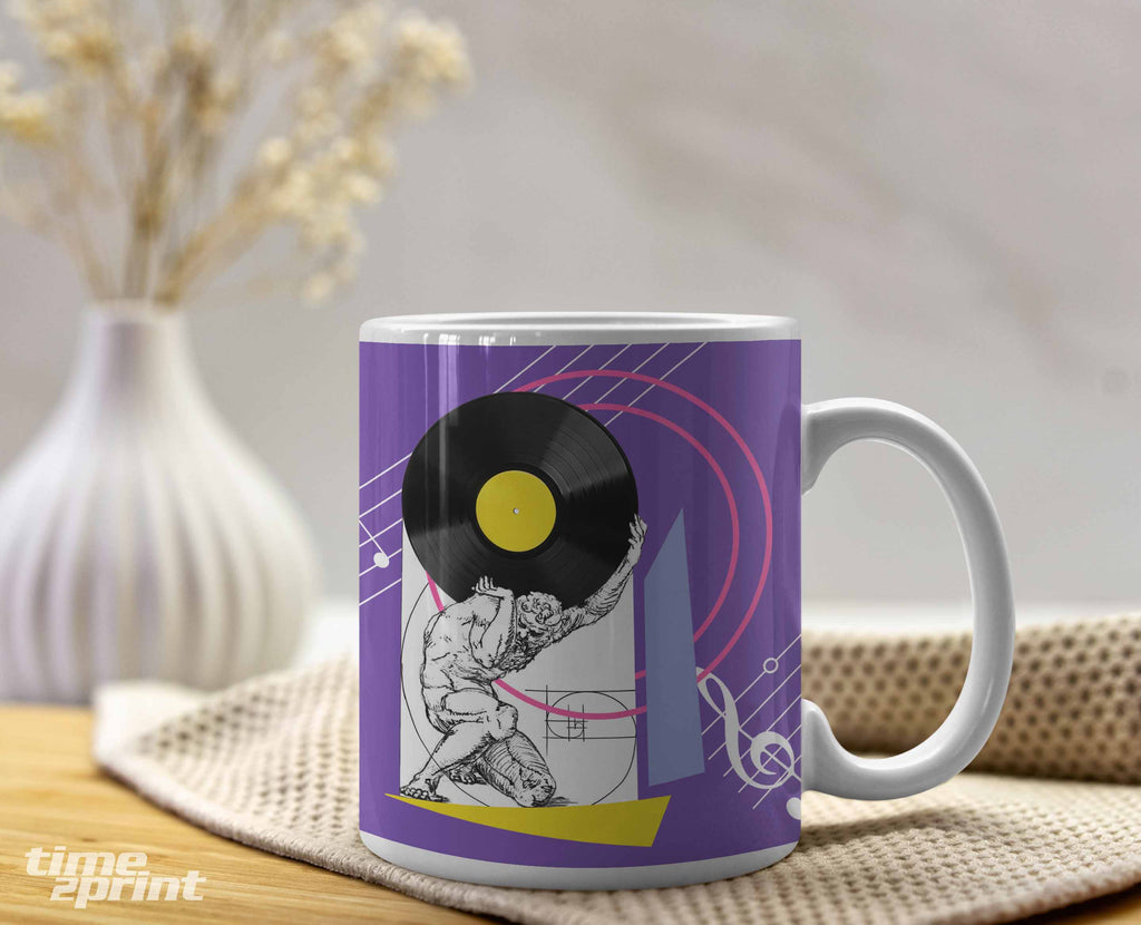 Atlas Holding a Vinyl Disk - Ο Άτλας Κρατάει έναν Δίσκο Βινυλίου
