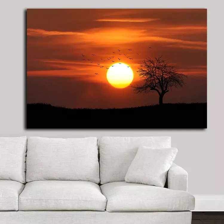Δέντρο στο Ηλιοβασίλεμα - Time2PrintCanvas