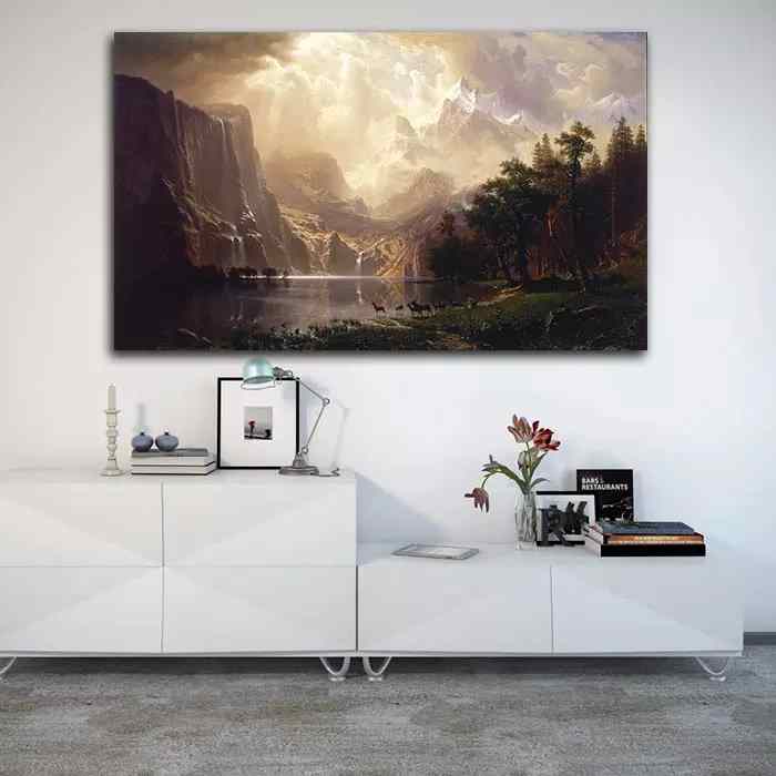 Πίνακας με Λίμνη σε Βουνό - Time2PrintCanvas