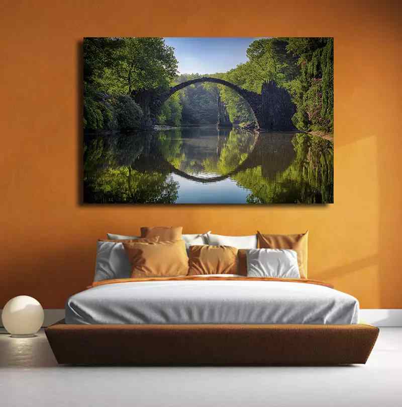 Πέτρινη Γέφυρα σε Ποτάμι - Time2PrintCanvas