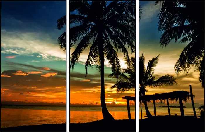 Ηλιοβασίλεμα σε Τροπική Παραλία - Time2PrintCanvas